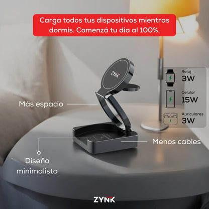 Cargador Inalambrico 3 en 1 - ZYNK One