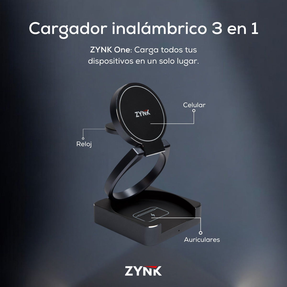 Cargador Inalambrico 3 en 1 - ZYNK One